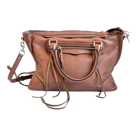 Rebecca Minkoff Brown Leather Regan Satchel Bag - Picture 2 of 12